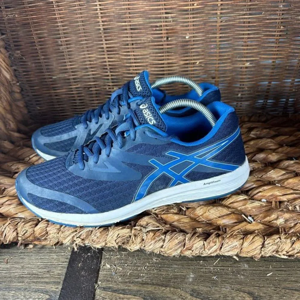 Asics Sz 10‎ Men's Blue Amplica Running Shoes Sneakers
